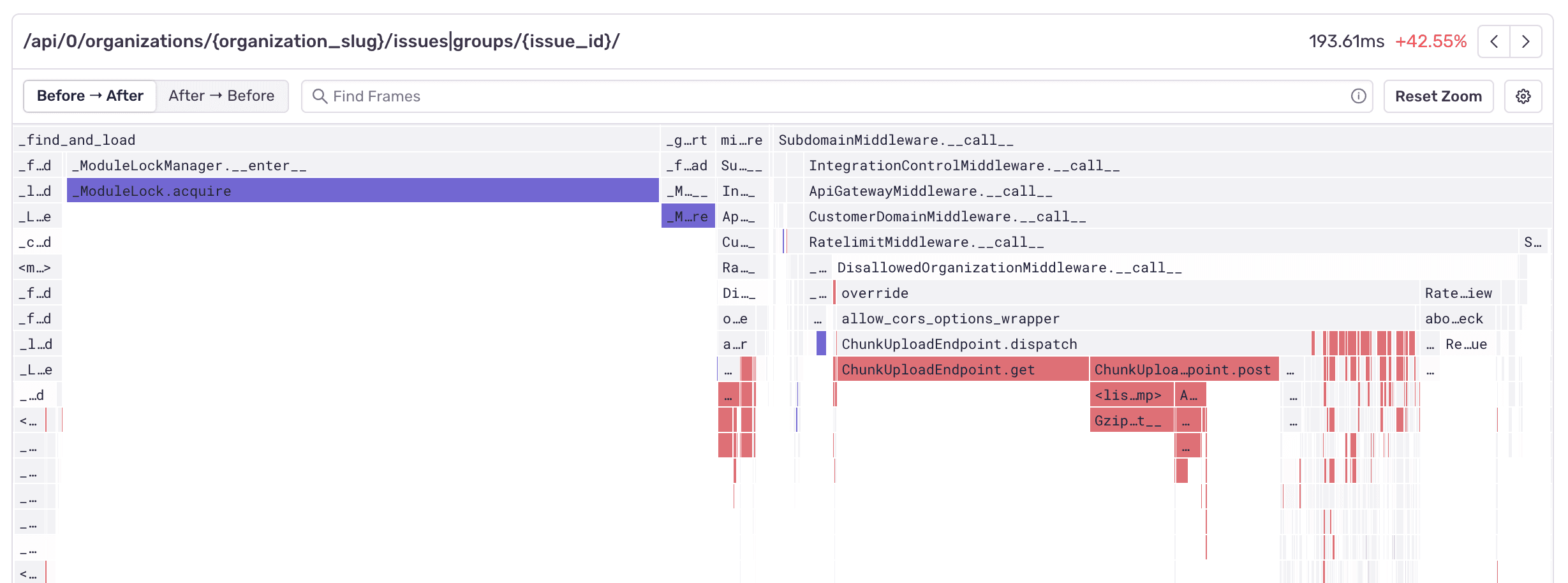 Differential flamegraph new functions